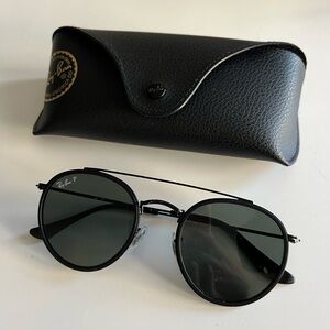 Ray-Ban Round Double Bridge Polarized Sunglasses
